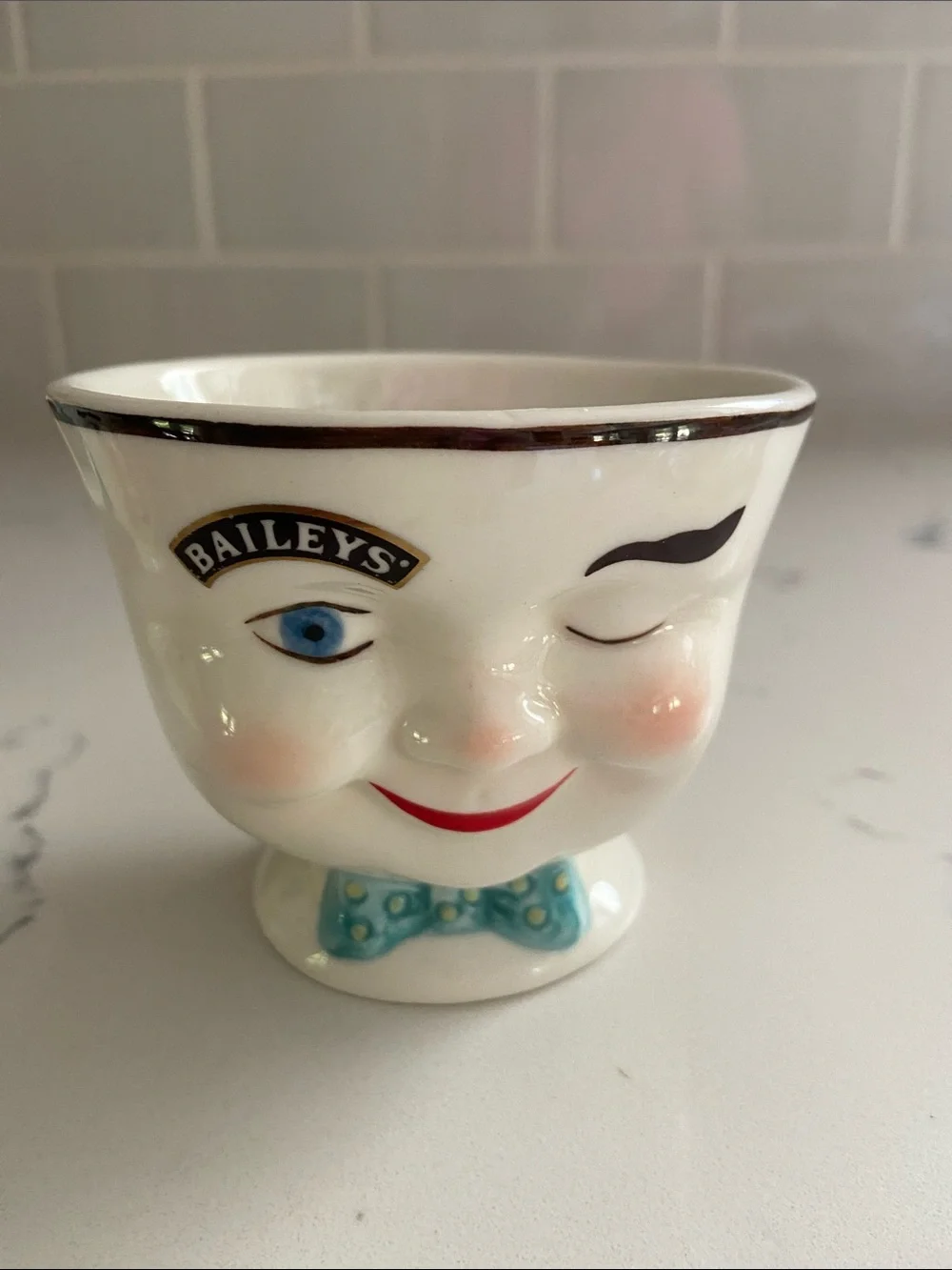 Baileys Irish Cream Winking Face Creamer & Sugar Bowl Set 1996 Yum Vintage